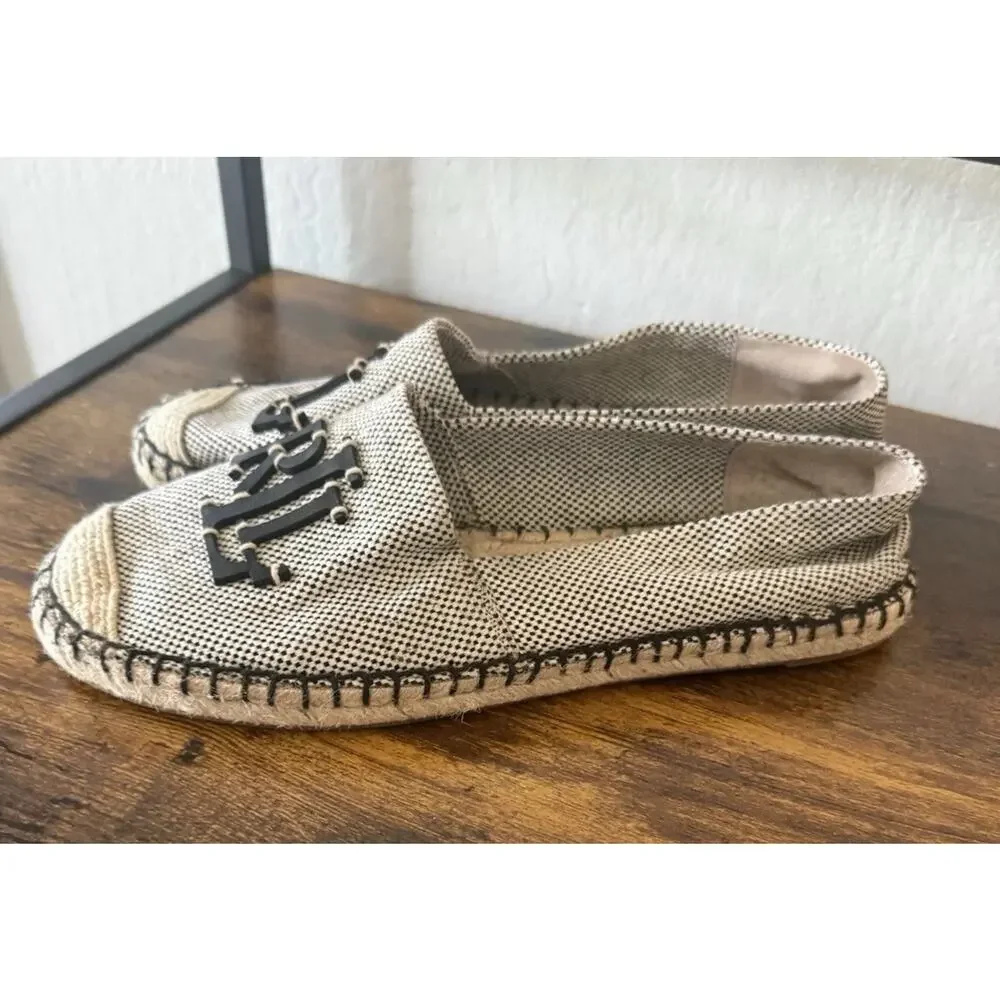 Ralph Lauren Cameryn III Canvas & Leather Espadrilles Women’s US 7.5 Shoes